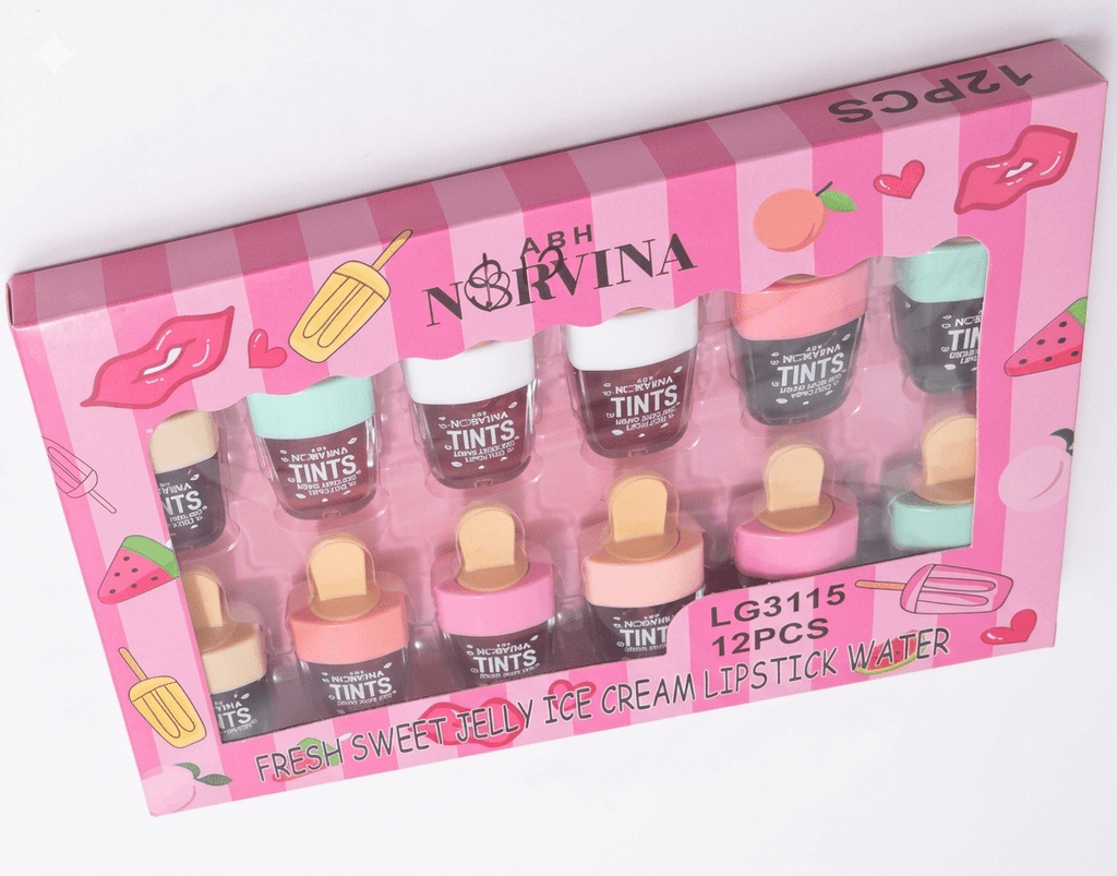 Tinta para Labios Diseño Paleta – 12 Piezas Mayoreo - Safiye
