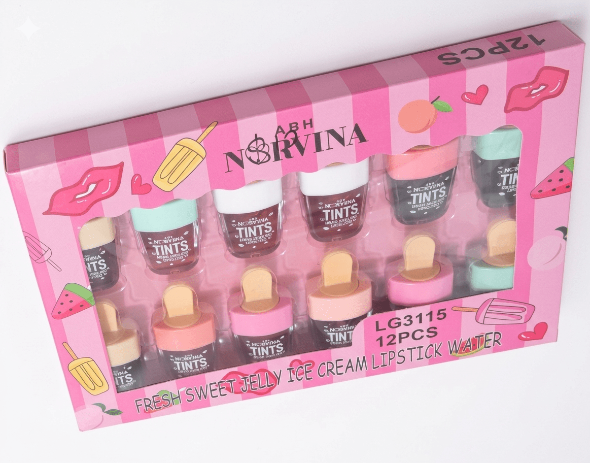 Tinta para Labios Diseño Paleta – 12 Piezas Mayoreo - Safiye