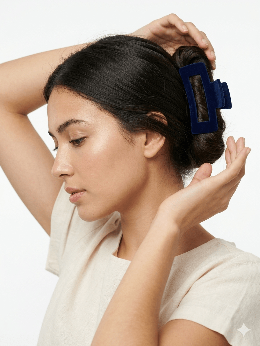 Pinzas para Cabello Aterciopelada Rectangular – Mayoreo 12 Piezas - Safiye