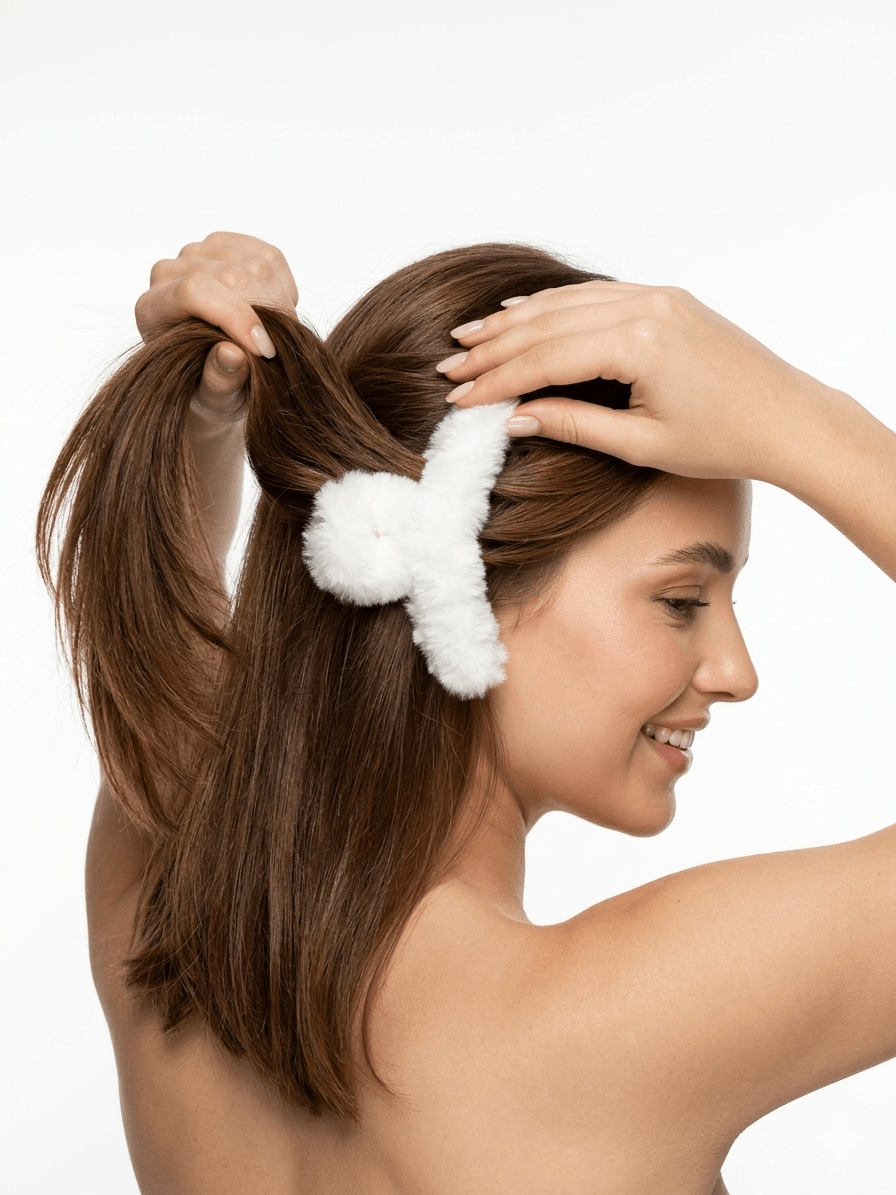 Pinza para Cabello Cubierta de Peluche – Caja Mayoreo 12 Piezas - Safiye