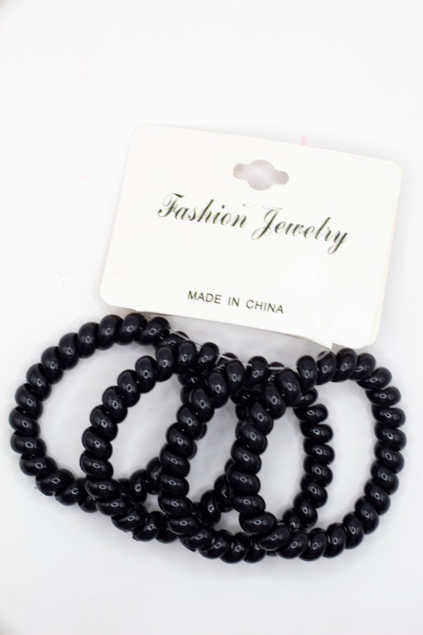 Liga Espiral para Cabello de Plástico Colores - 48 Piezas Mayoreo - Safiye