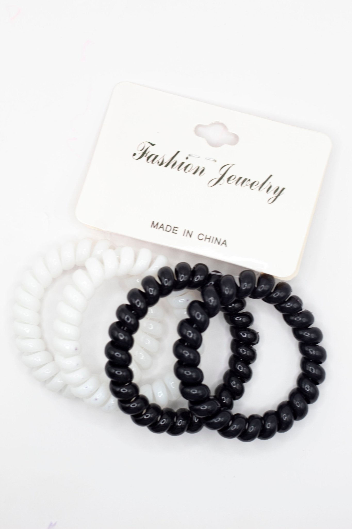 Liga Espiral para Cabello de Plástico Colores - 48 Piezas Mayoreo - Safiye