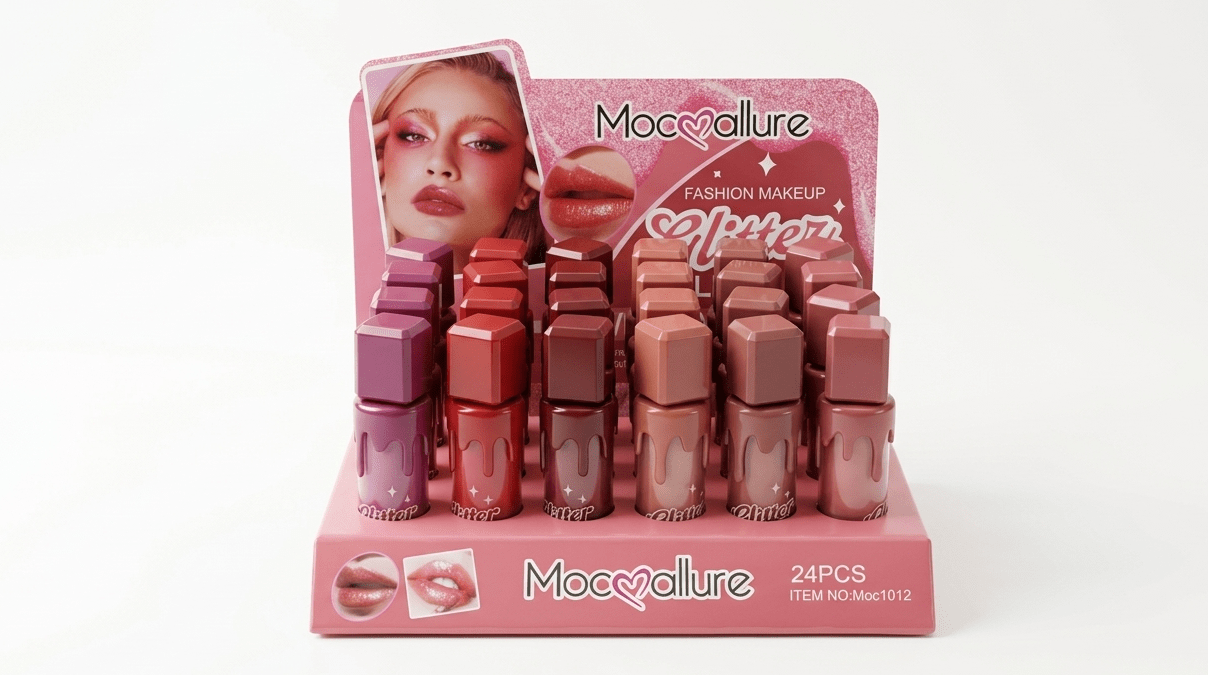 Lip Gloss Efecto Nácar Diseño Creativo – 24 Piezas Mayoreo - Safiye