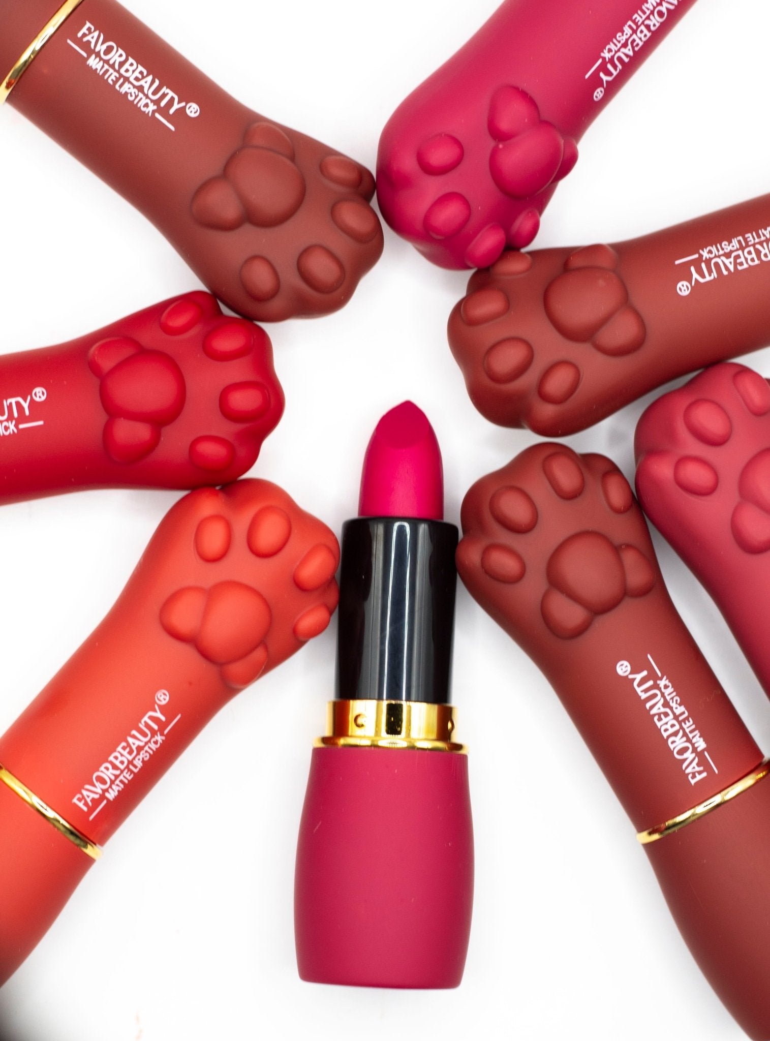 Labial en Barra Diseño Gatito Mate 12 Tonos – Mayoreo 24 Piezas - Safiye