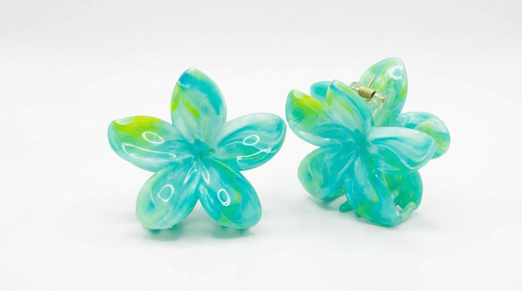 Pinzas para Cabello Flores Hawaianas – Mayoreo 12 Sets con 2 pinzas - Safiye