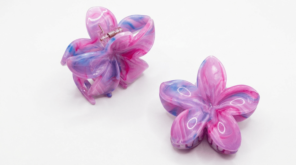 Pinzas para Cabello Flores Hawaianas – Mayoreo 12 Sets con 2 pinzas - Safiye