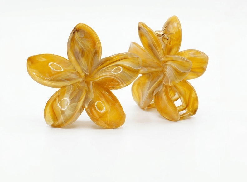 Pinzas para Cabello Flores Hawaianas – Mayoreo 12 Sets con 2 pinzas - Safiye