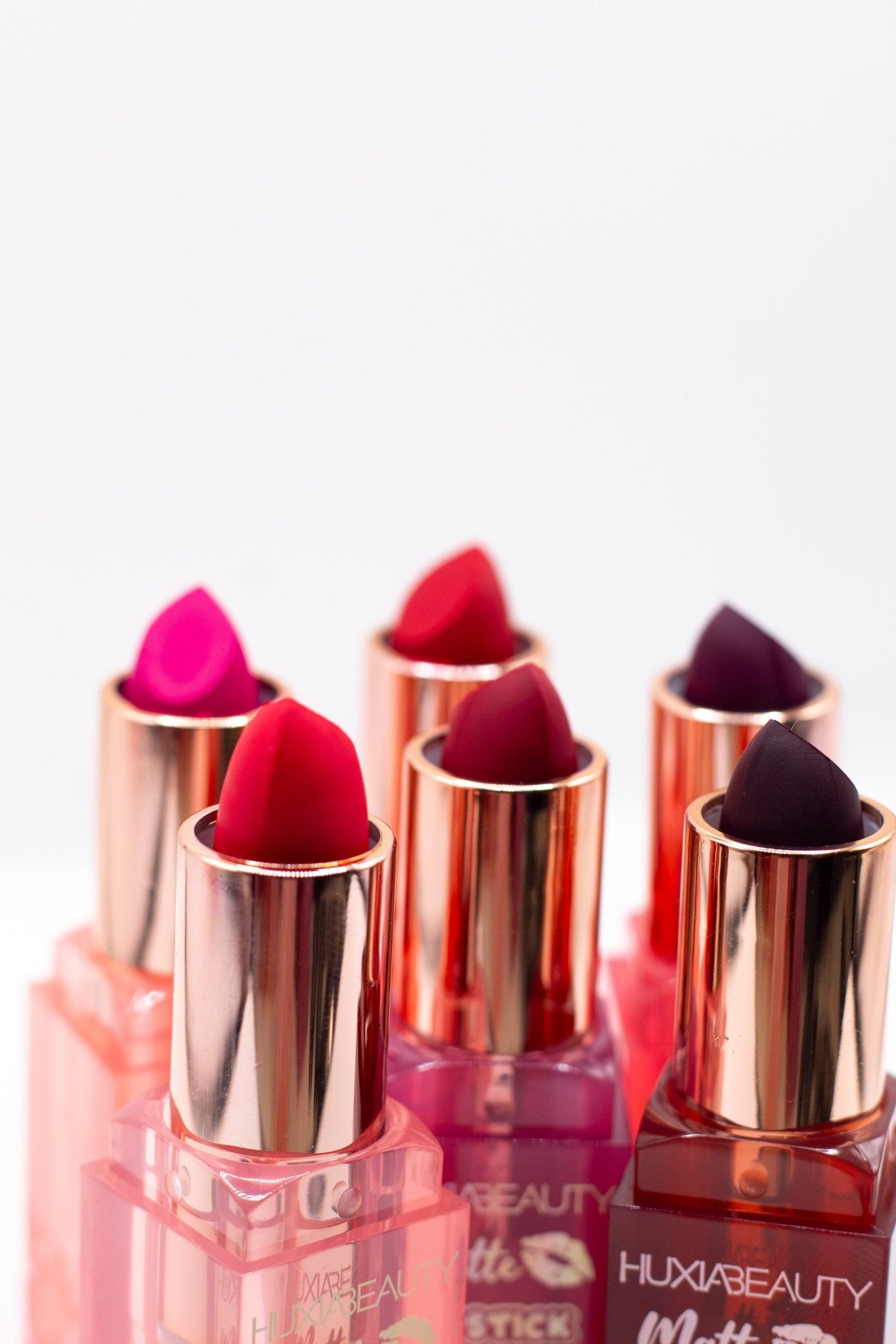 Labial en Barra Diseño Elegante Mate 6 Tonos – Mayoreo 24 Piezas - Safiye