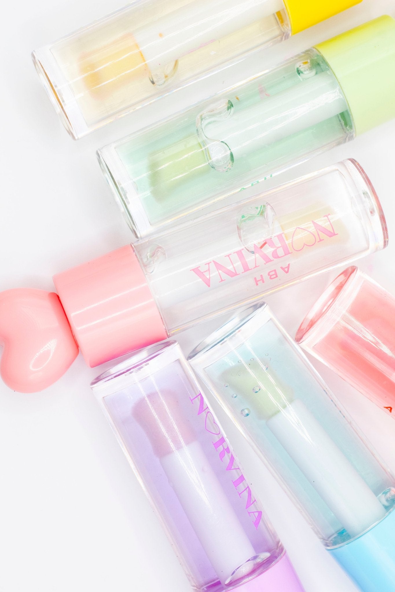 Brillo de Labios Glossy Transparente Tapa Corazón – 24 Piezas Mayoreo - Safiye